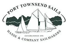 A logo for port townsend sails hasse & company sailmakers