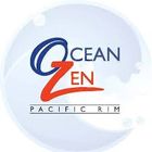 The logo for ocean zen pacific rim is in a circle.