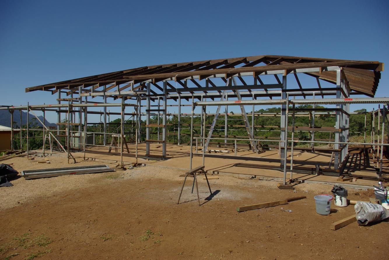 A Building Under Construction In The Middle Of A Dirt Field — Sven Margraf Constructions Pty Ltd In Atherton QLD