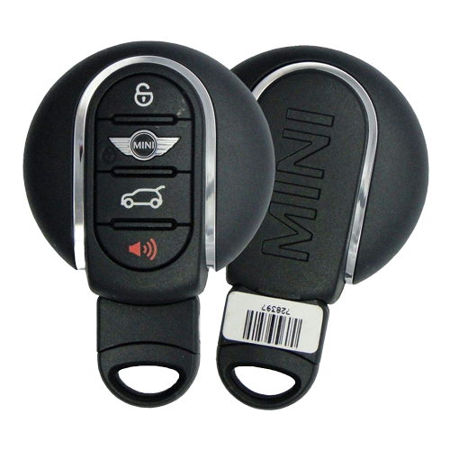 La parte delantera y trasera de un mini llavero