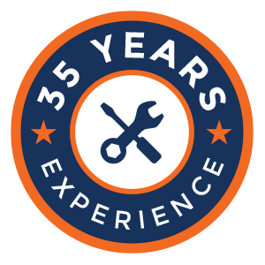35 years experience badge