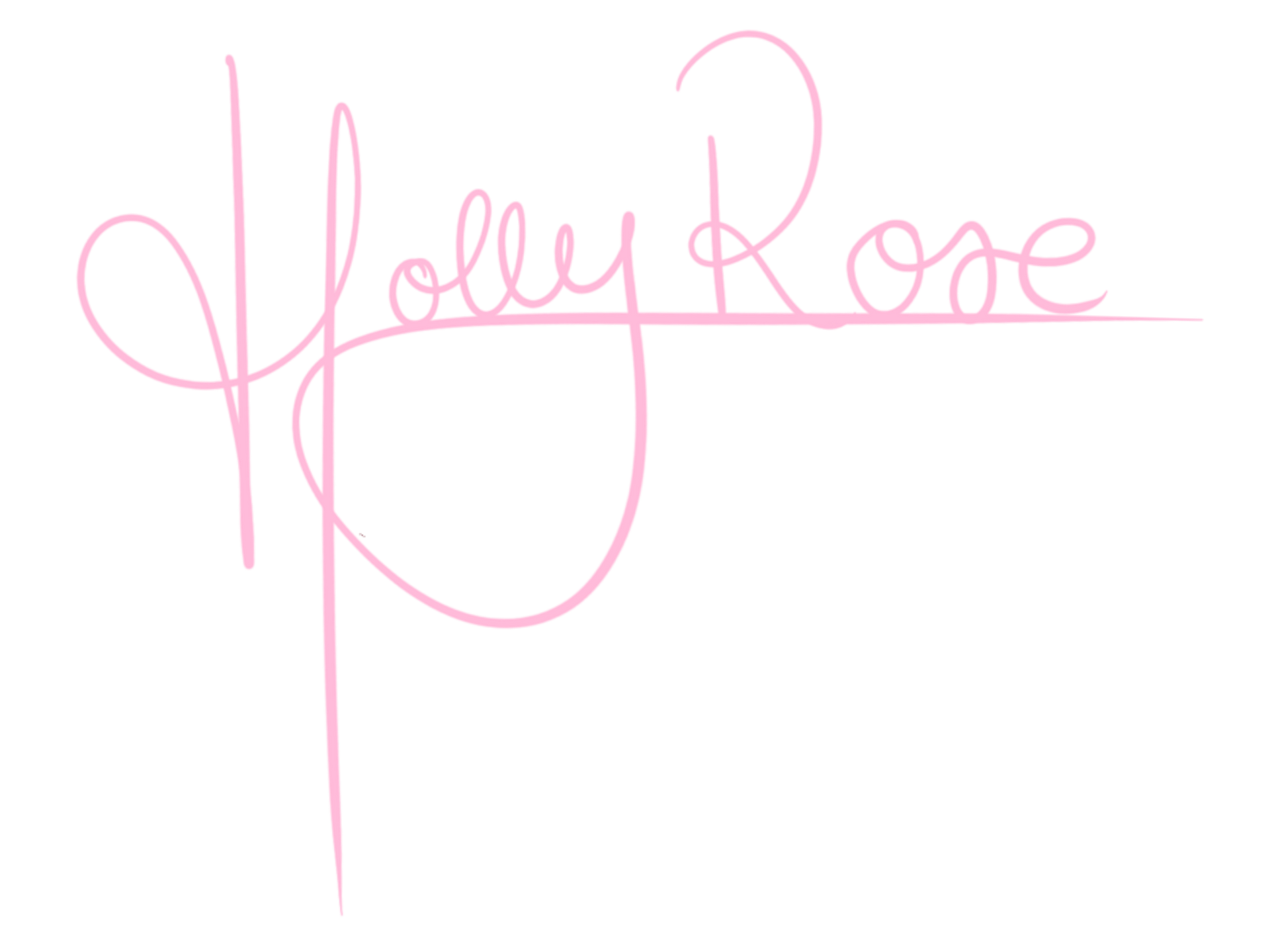 Black handwritten signature reading “Holey Rose” on a white background