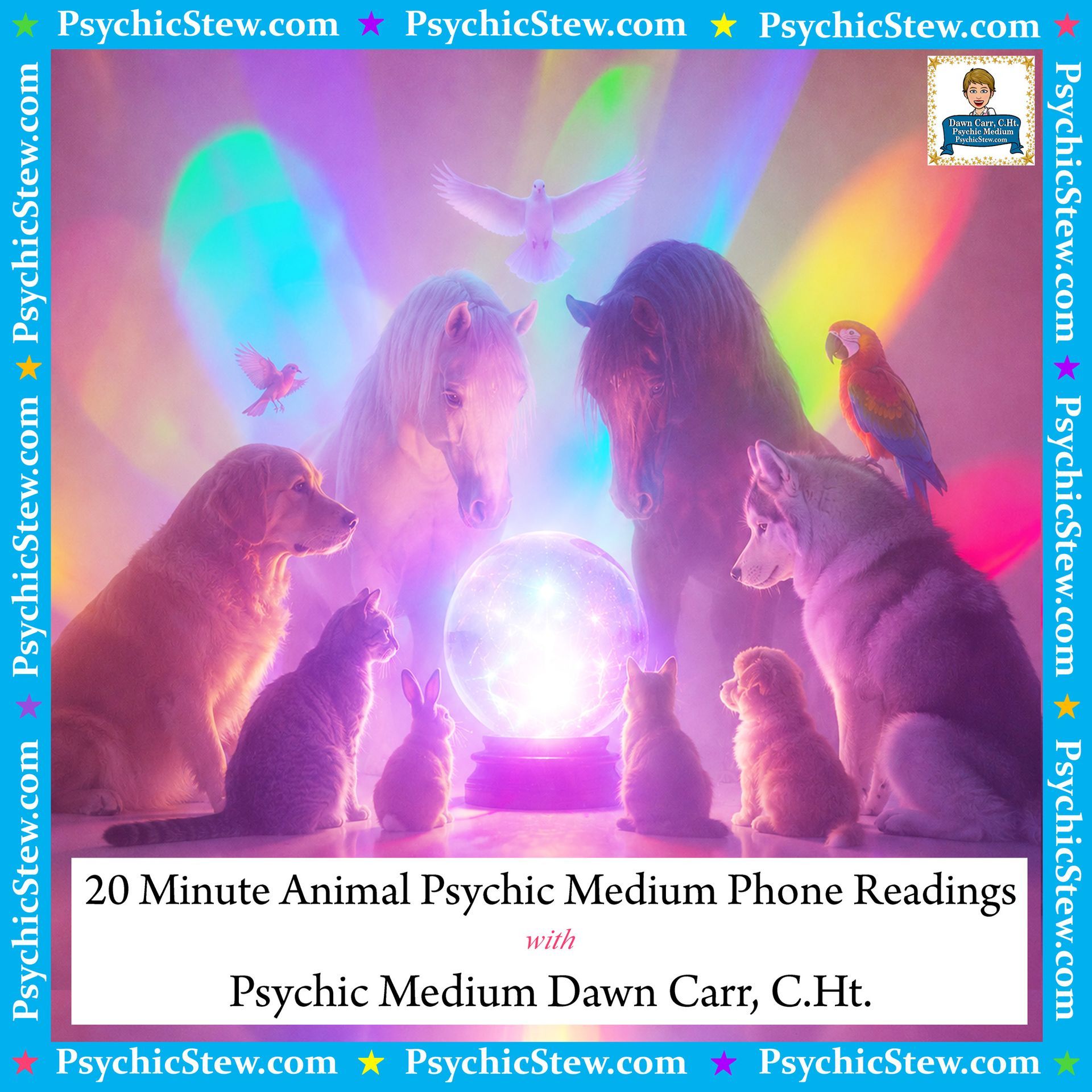 20 MInute Animal Psychic Medium Phone Reading with Dawn Carr, C.Ht. 20 Minute Animal Psychic Medium Phone Reading with Dawn Carr, C.Ht.