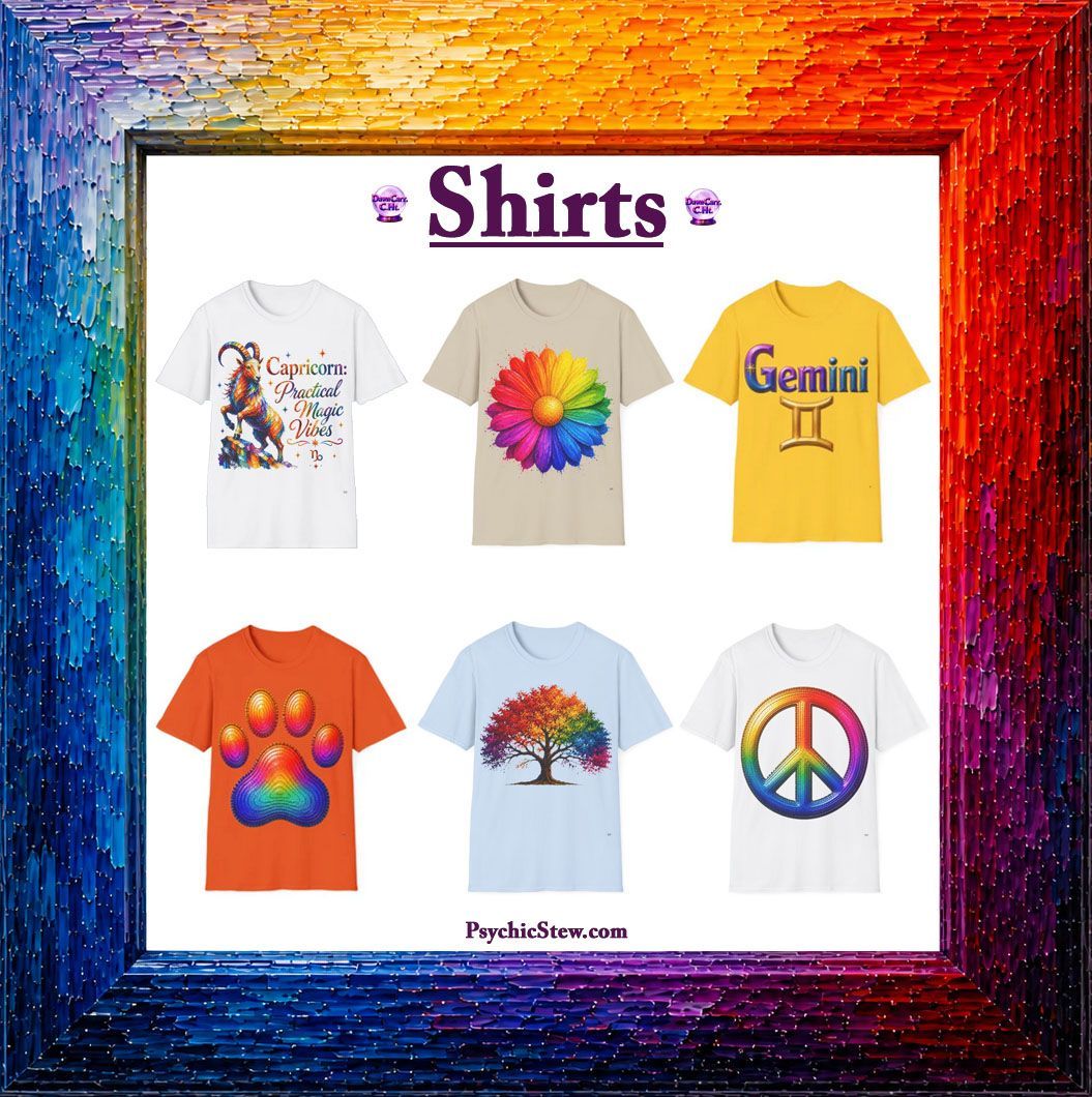 T-Shirts by Dawn Carr, C.Ht. for Psychic Stew T-Shirts by Dawn Carr, C.Ht. for Psychic Stew