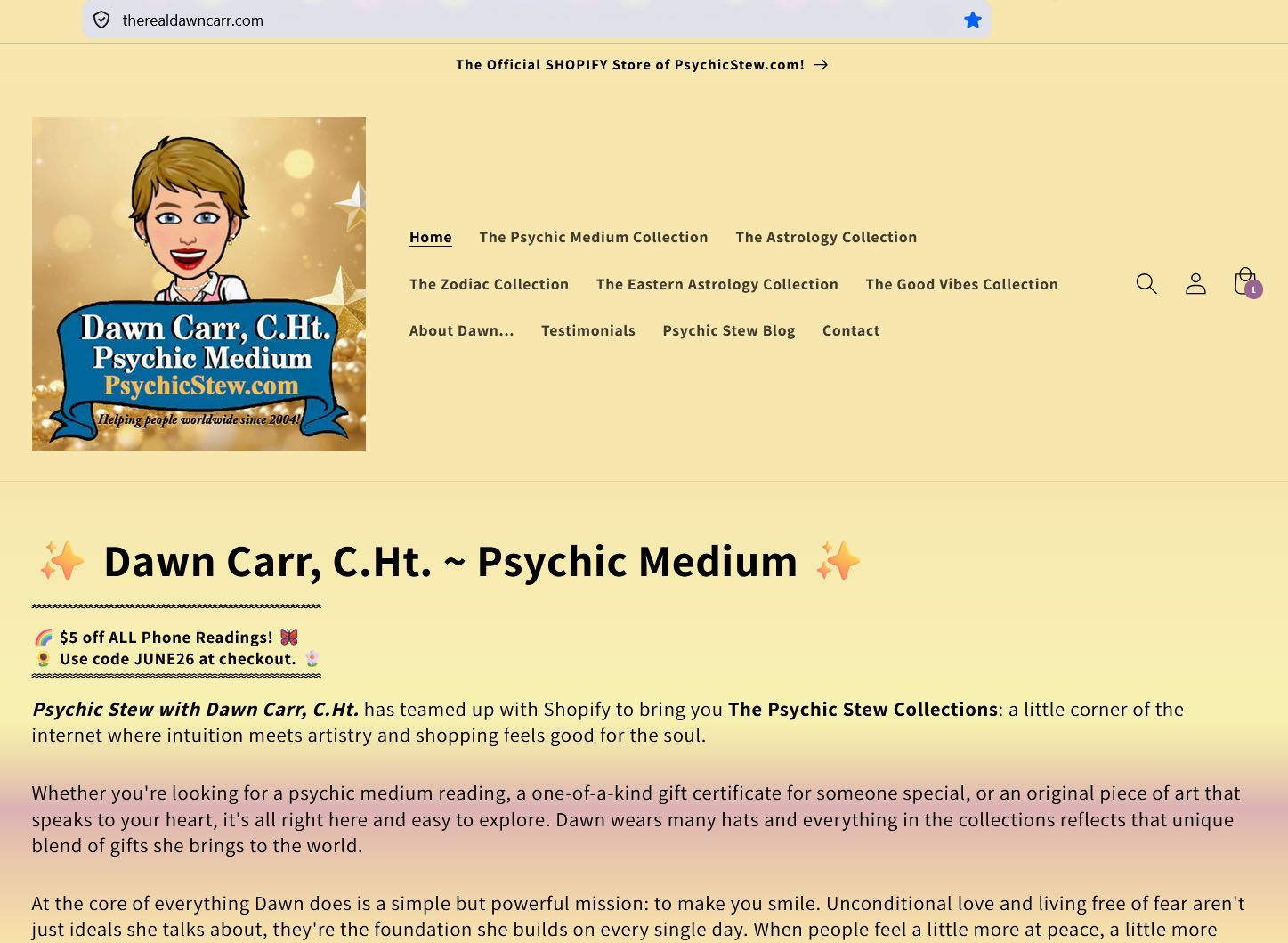 Psychic Stew with Dawn Carr, C.Ht. Official Shopify Store