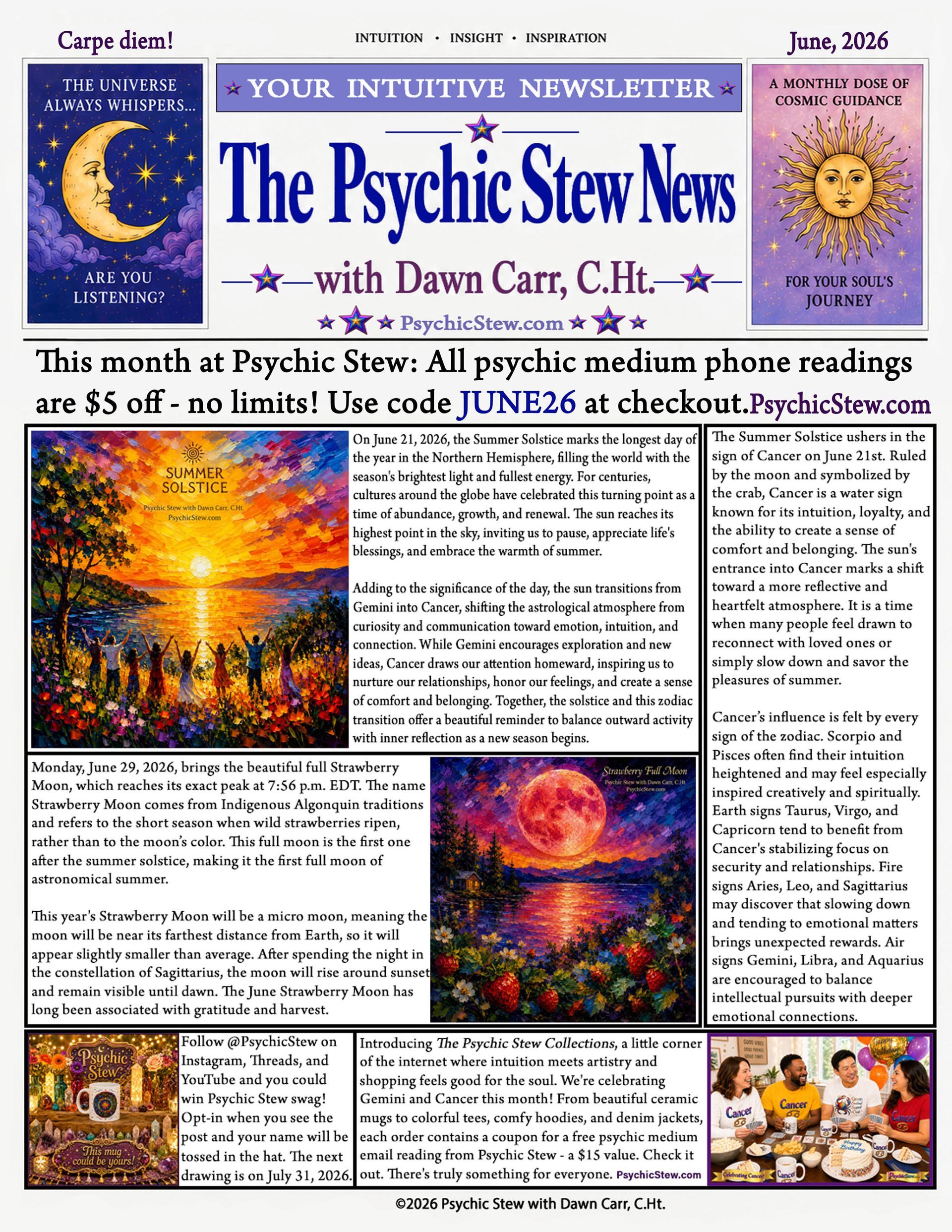 The Psychic Stew News with Dawn Carr, C.Ht.