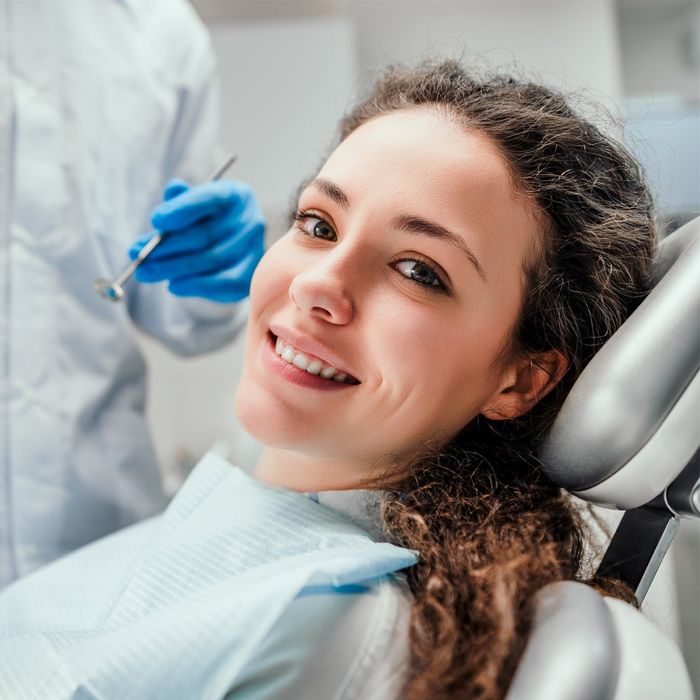 Happy Young Woman Having Dental Checkup — Katy, Texas — Katy Dental Studio