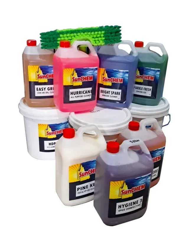 two dogs sleeping with behind a bottle of cleaning solution — Sunchem Quality Cleaning Products In Gympie, QLD