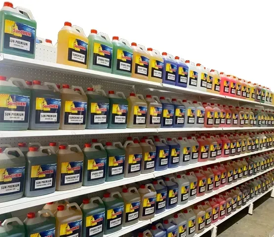 Shelves full of cleaning products — Sunchem Quality Cleaning Products In Gympie, QLD