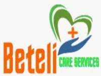 Logo for Beteli Care Services: orange text, green heart shape with a plus sign, blue hand, and "CARE SERVICES" text.