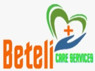 Logo for Beteli Care Services: orange text, green heart shape with a plus sign, blue hand, and "CARE SERVICES" text.
