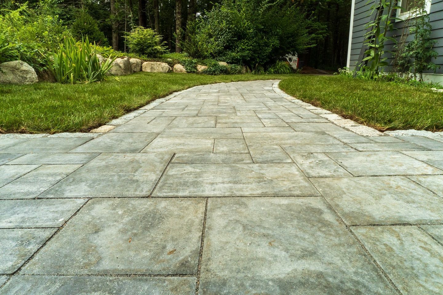 stone walkway installation