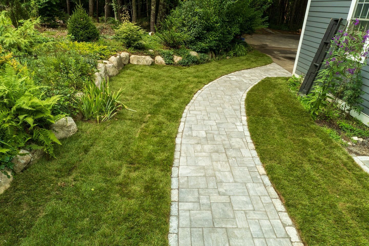 stone walkway installation