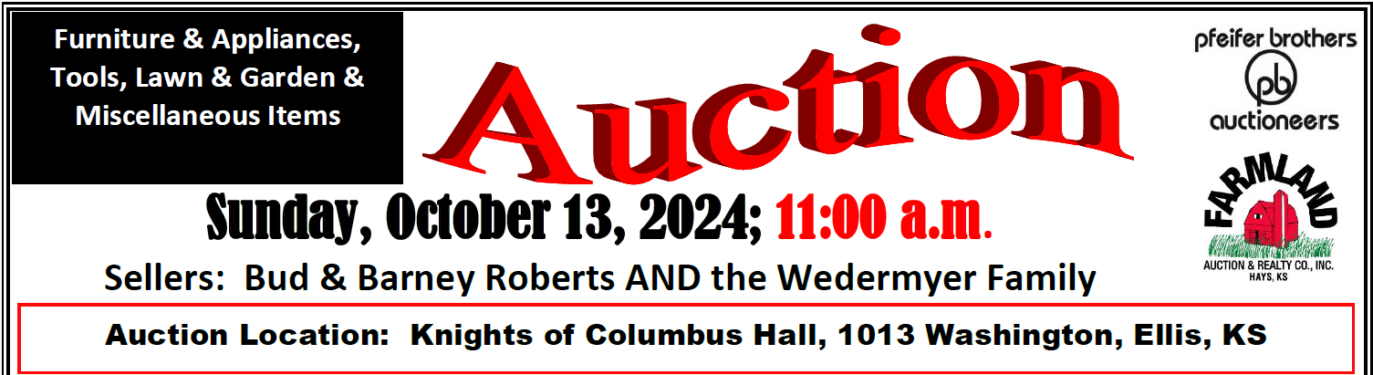 An advertisement for an auction taking place on october 13th