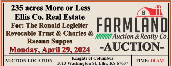 An advertisement for farmland auction and realty co.