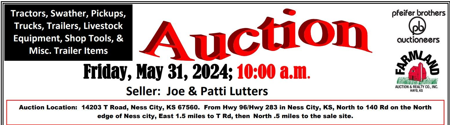 A poster for an auction on friday may 31 2024