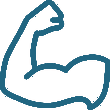 arm flexing icon