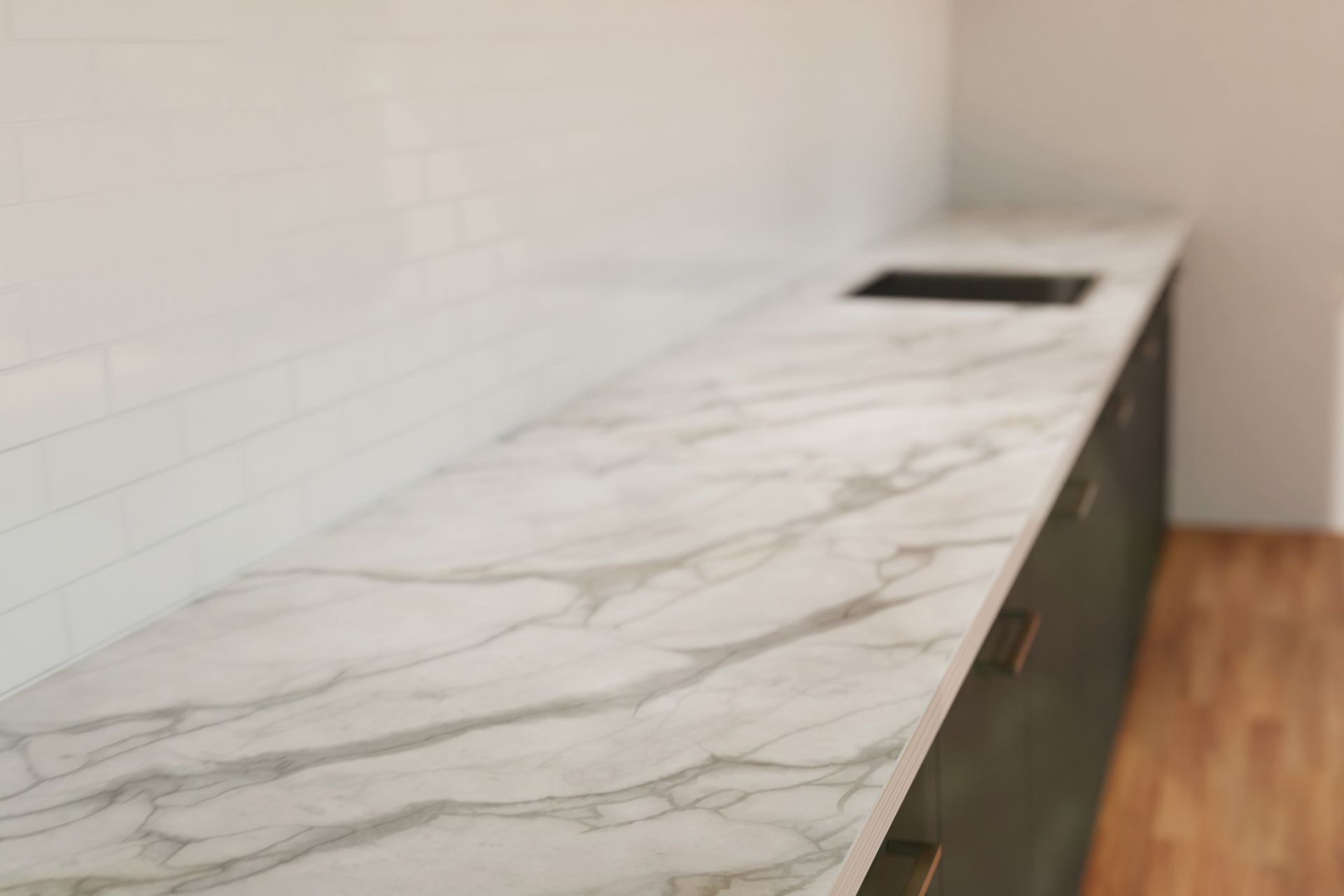 A marble countertop.