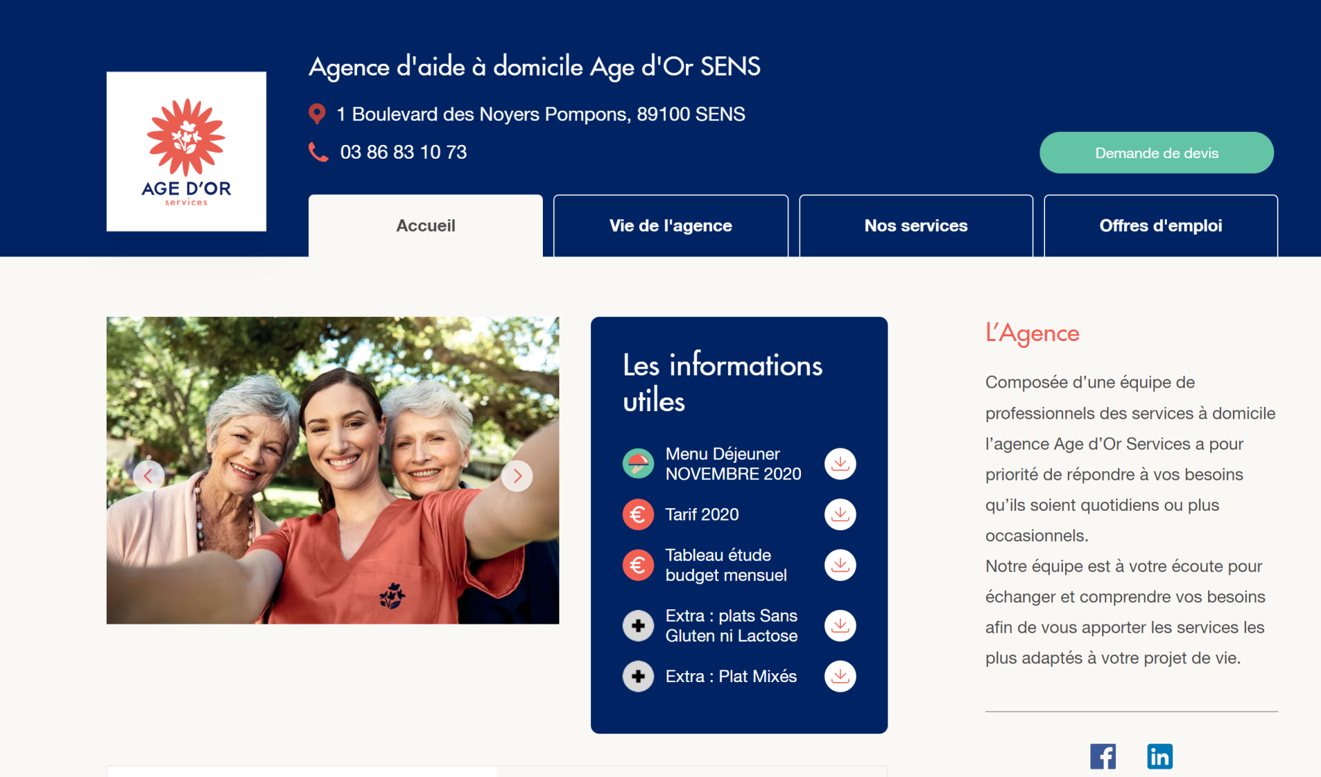 Age D'Or Services Sens , aides à domicile, service à la personne