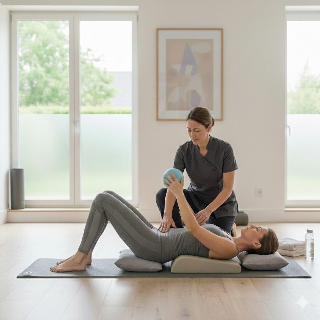 man recovering after knee surgery