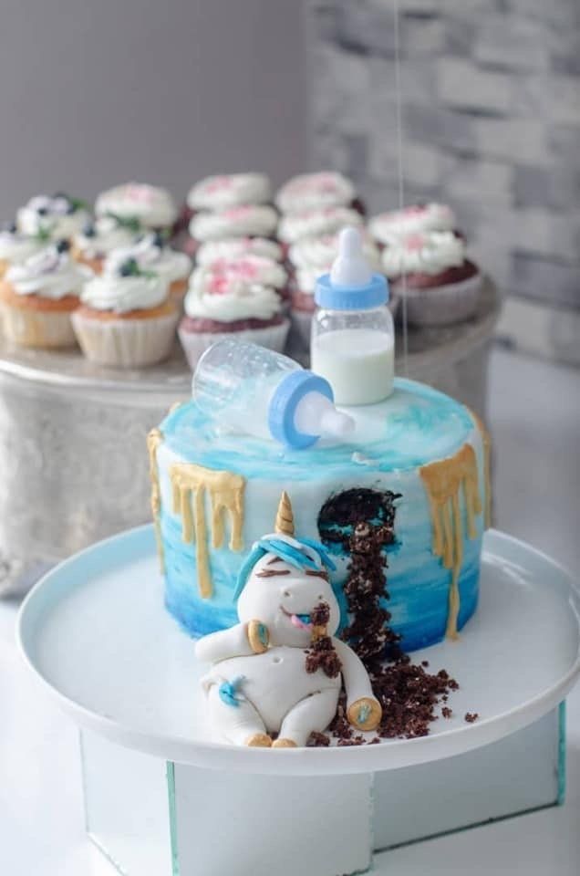 Cake at Baby Shower for Boy in Zimbabwe by Elysian Event Productions