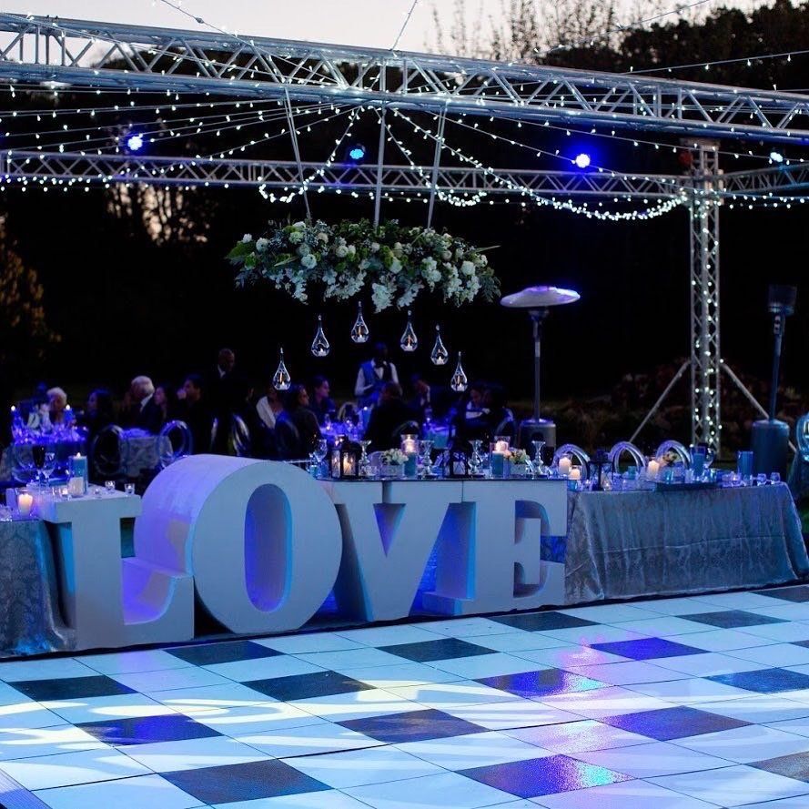 Zimbabwe Evening Wedding Reception Dance Floor and Decor