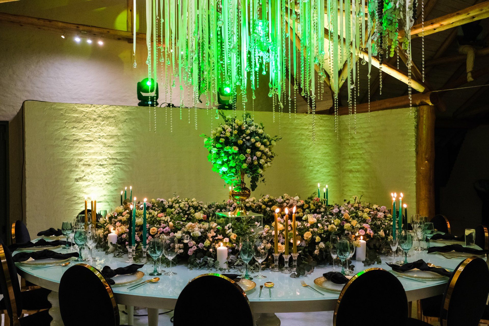 Elysian Event Productions Zimbabwe Green Decor Table Execution