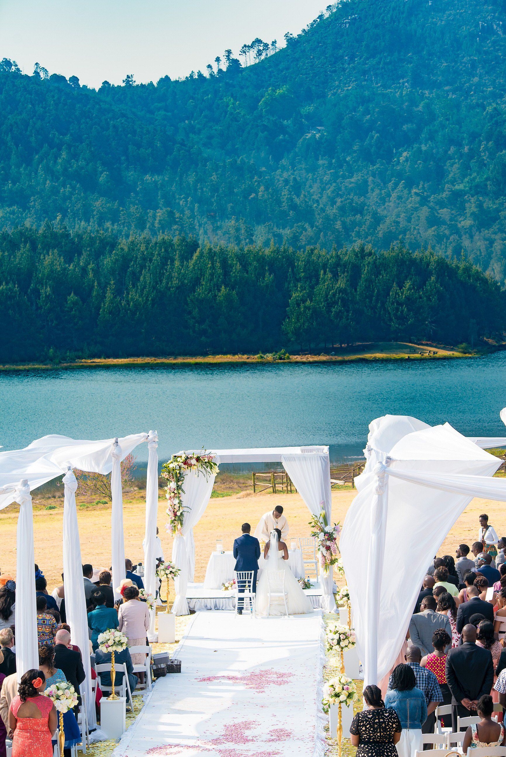 Wedding Ceremony at Nyanga Zimbabwe on Waterfront with View