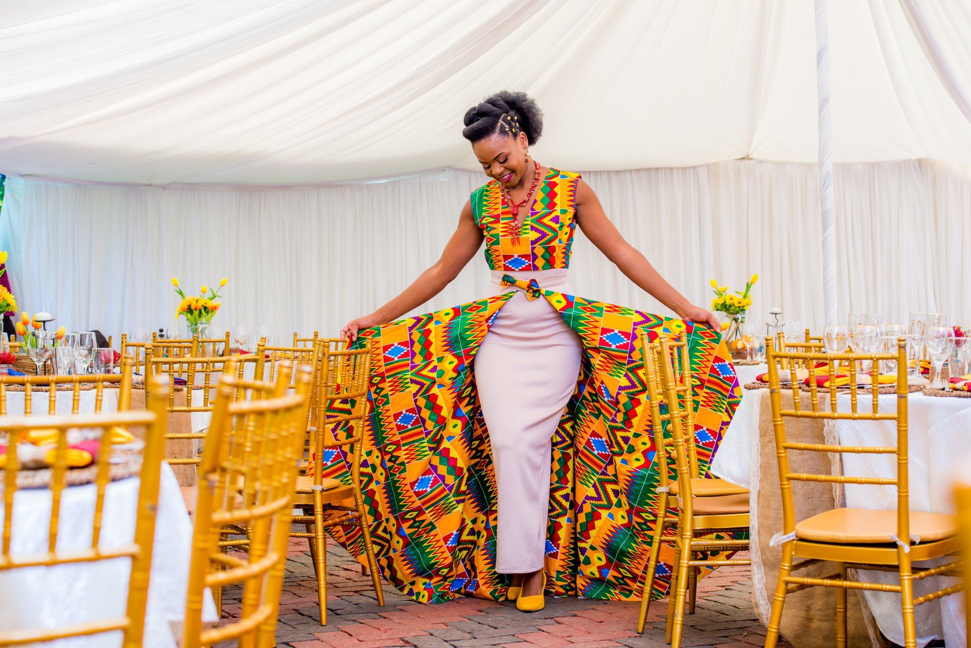 Bride at Lobola Traditional African Wedding in Zimbabwe