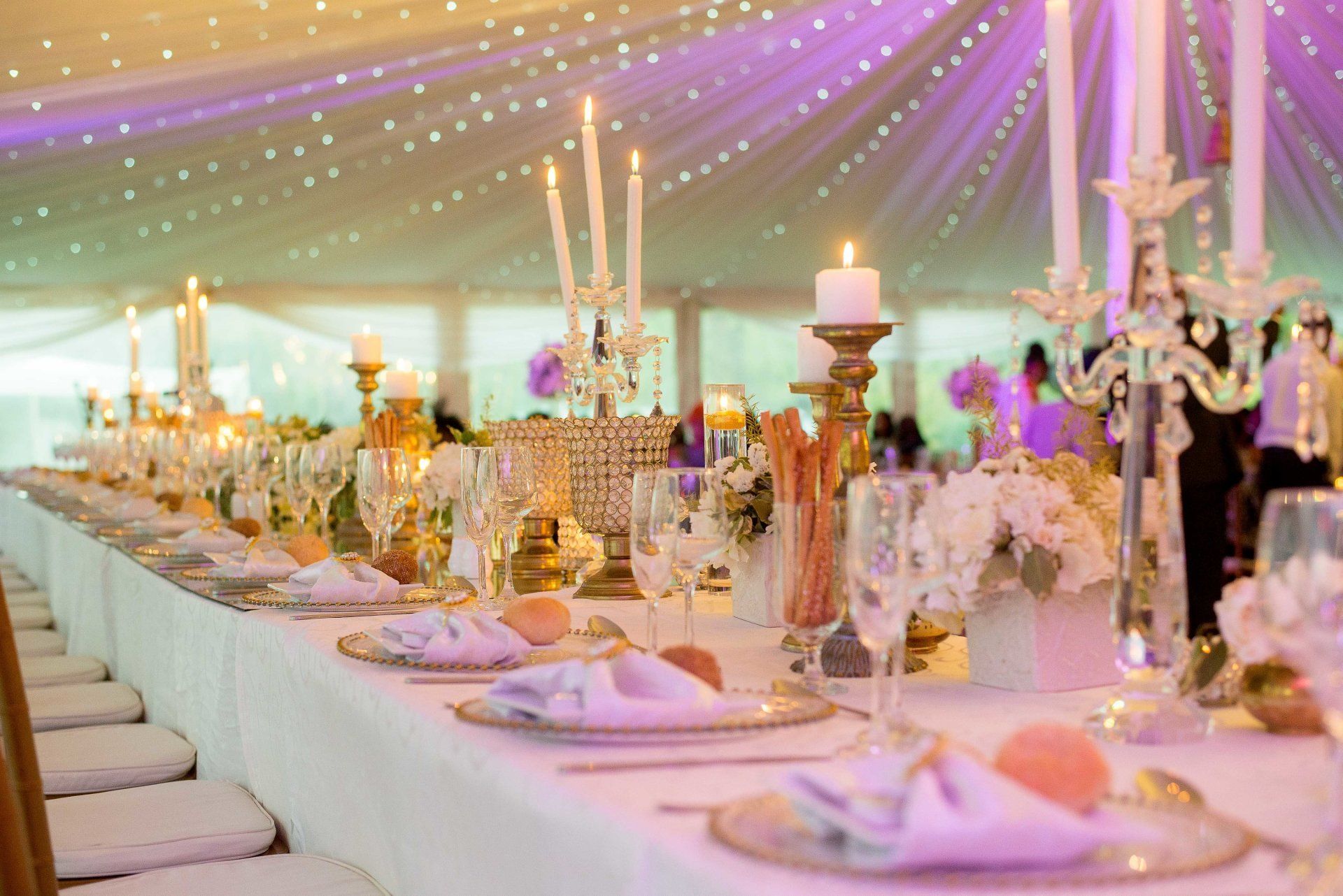Top Table Evening Decor by Elysian Event Productions