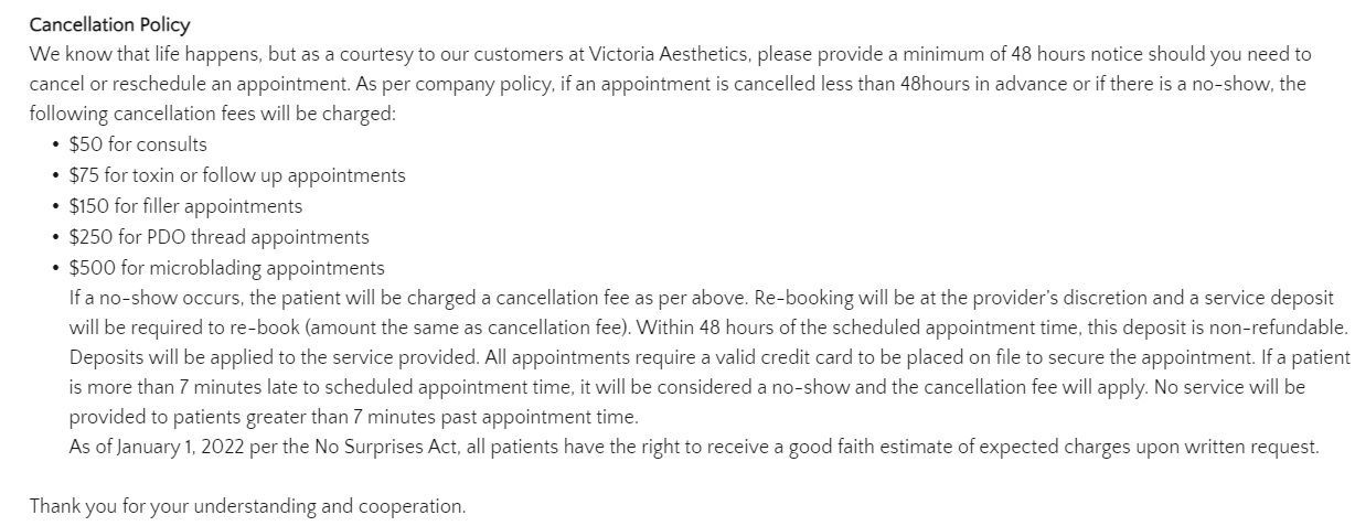cancellation policy