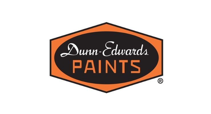 A logo for dunn edwards paints on a white background.