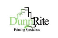 The dunrite painting specialists logo is green and black.