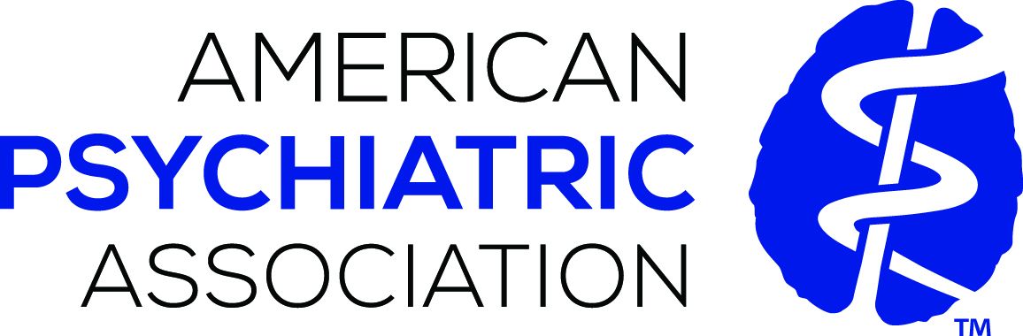 a blue logo for the american psychiatric association