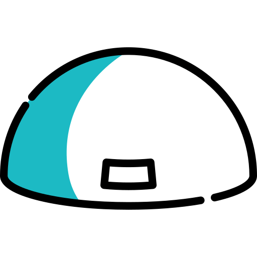 a cartoon drawing of a baseball cap with a square in the middle .
