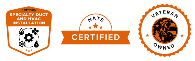 Three logos for specialty duct and hvac installation