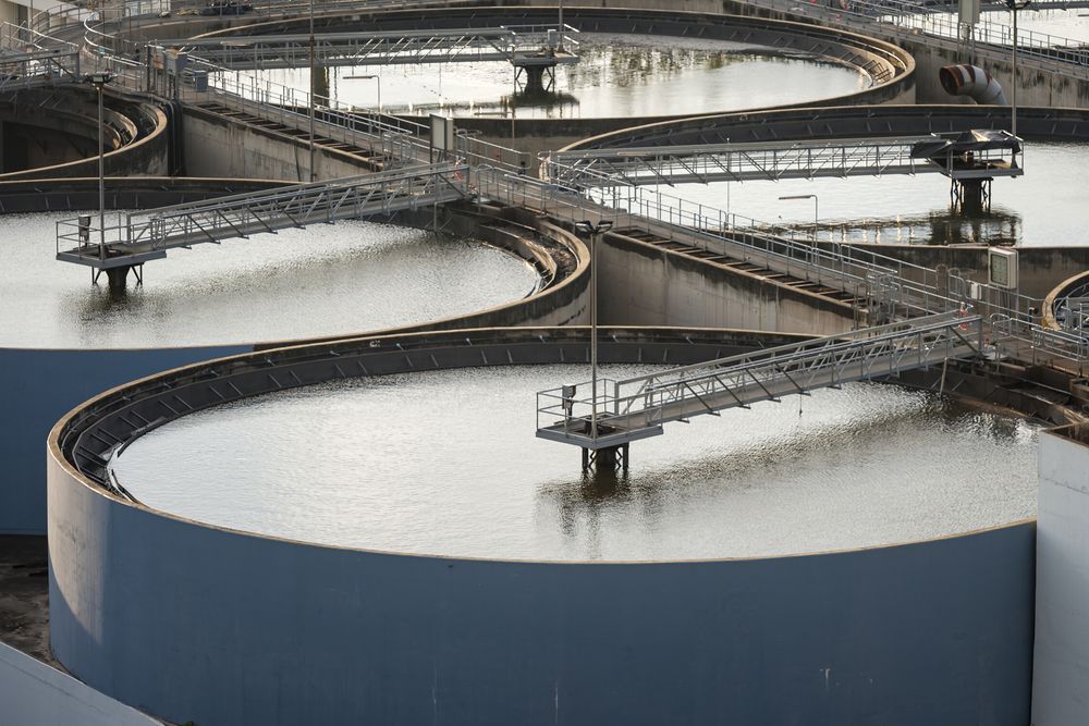 Tanks of Water in a Wastewater Treatment Plant — Raptor Waste Management In Coomera, QLD