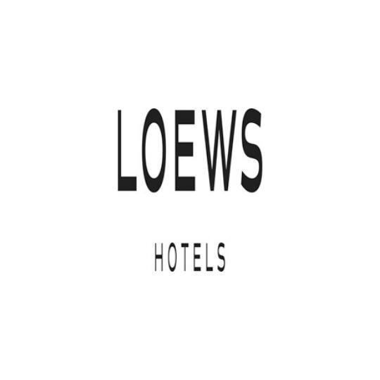 A black and white logo for loews hotels