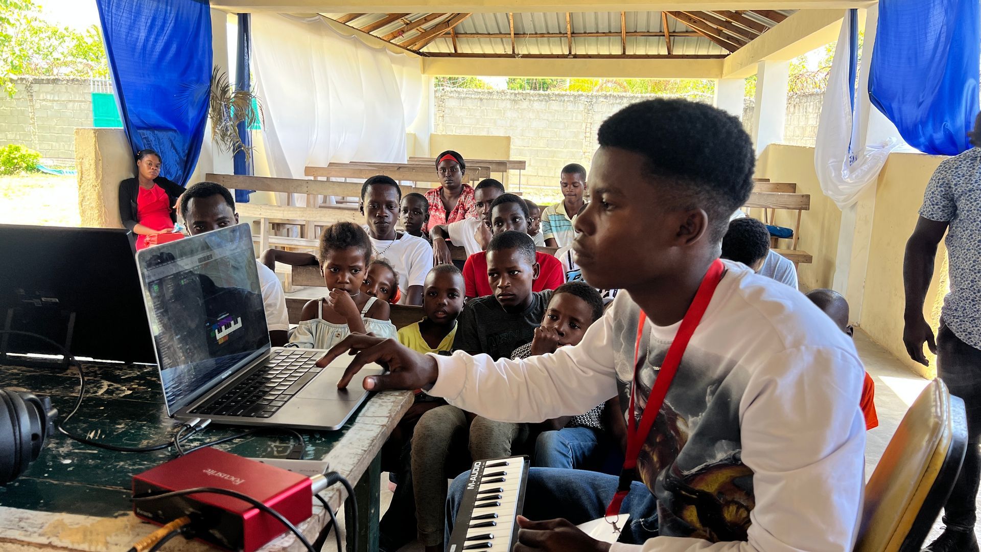 Kendy and Kenderson at Haiti's Filmmaking Academy Haiti OSF 