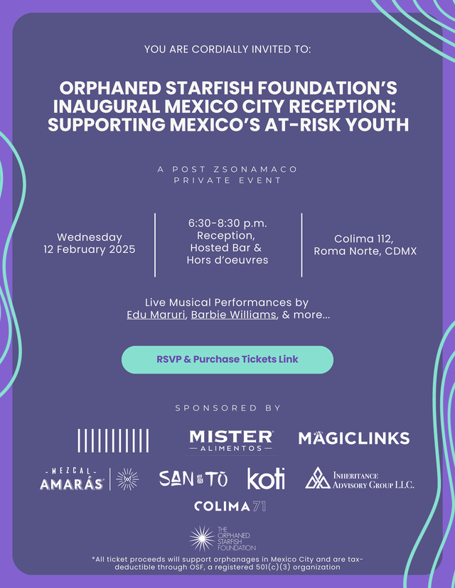 fundraiser for the orphaned starfish foundation colima 112 mexico city