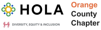A logo for hola orange county chapter diversity equity and inclusion