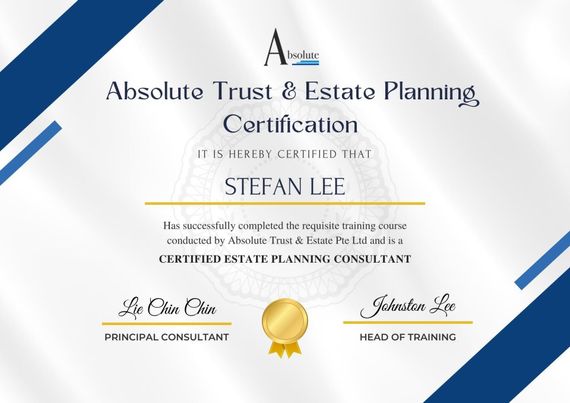 Estate Planning Certificate by Absolute Trust & Estate