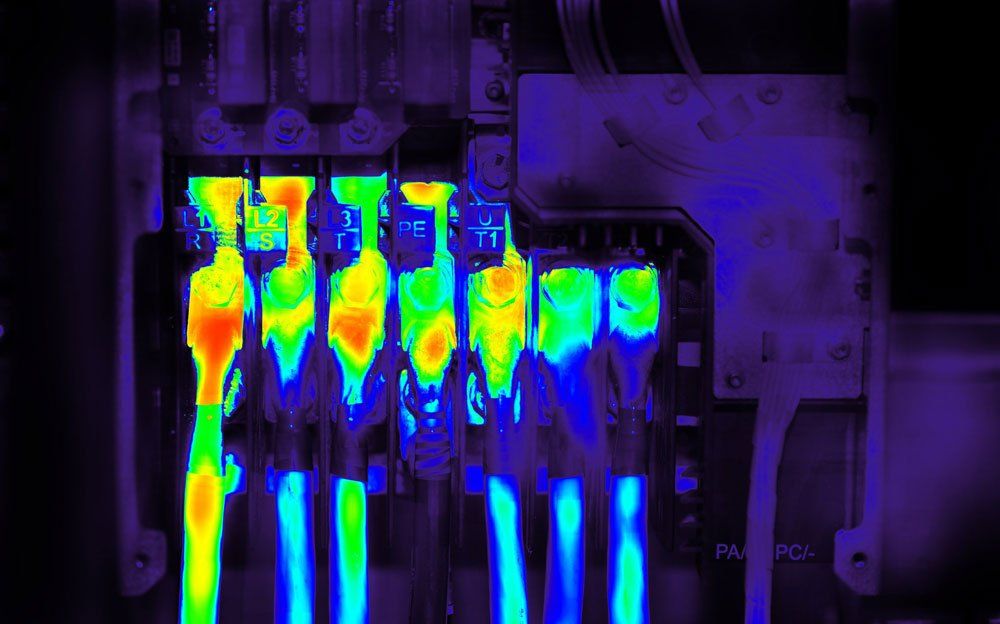 Thermal image of power electric wires — Thermal Imaging in Tamworth, NSW
