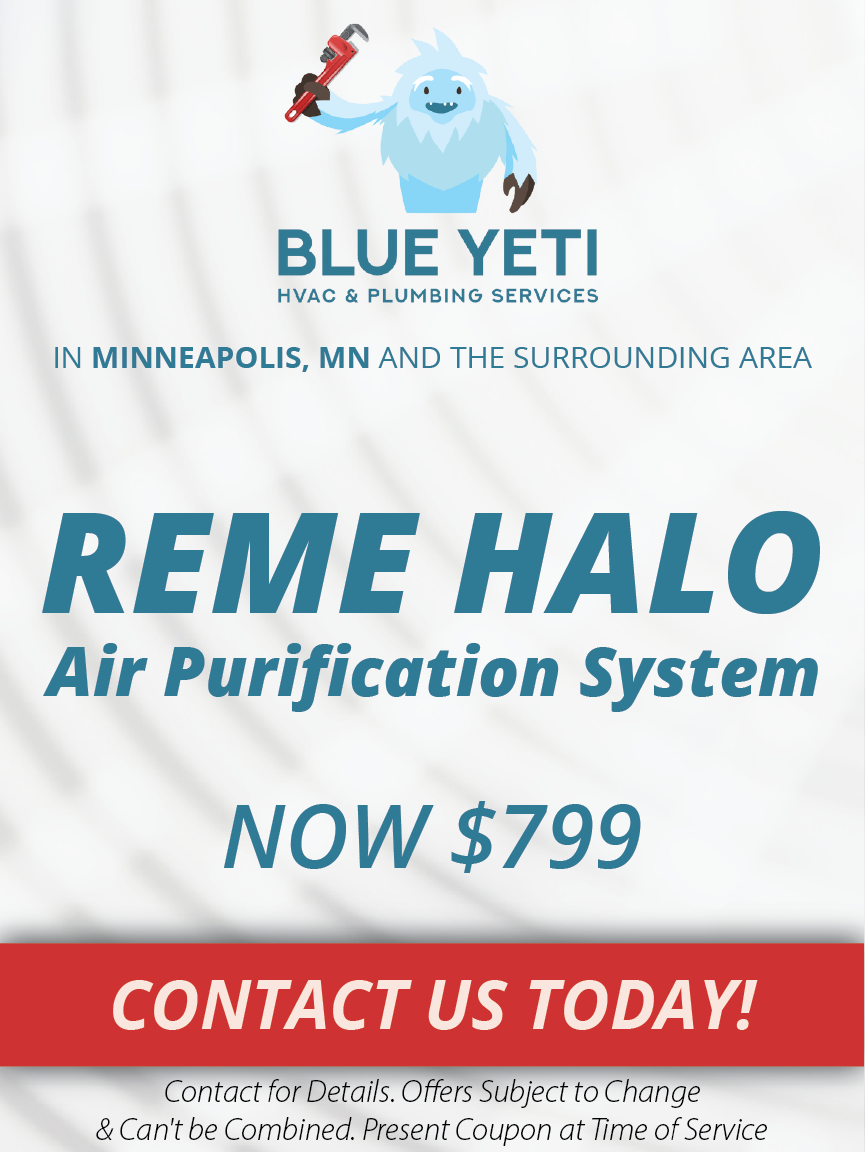 Minneapolis Blue Yeti Plumbing Reme Halo Air Purification System