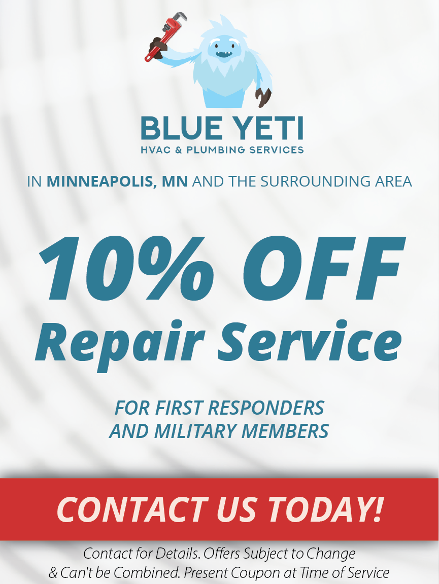 Minneapolis Blue Yeti Plumbing and Heating Repair Service Discount