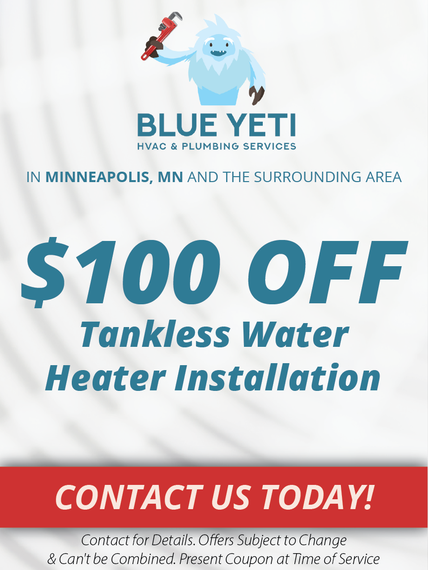 Minneapolis Blue Yeti Plumbing Tankless Water Heater Installation