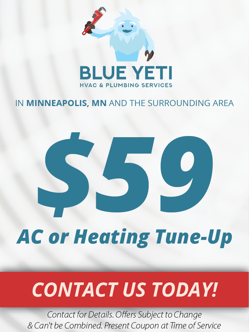 Minneapolis Blue Yeti Plumbing AC or Heating Tune-Up