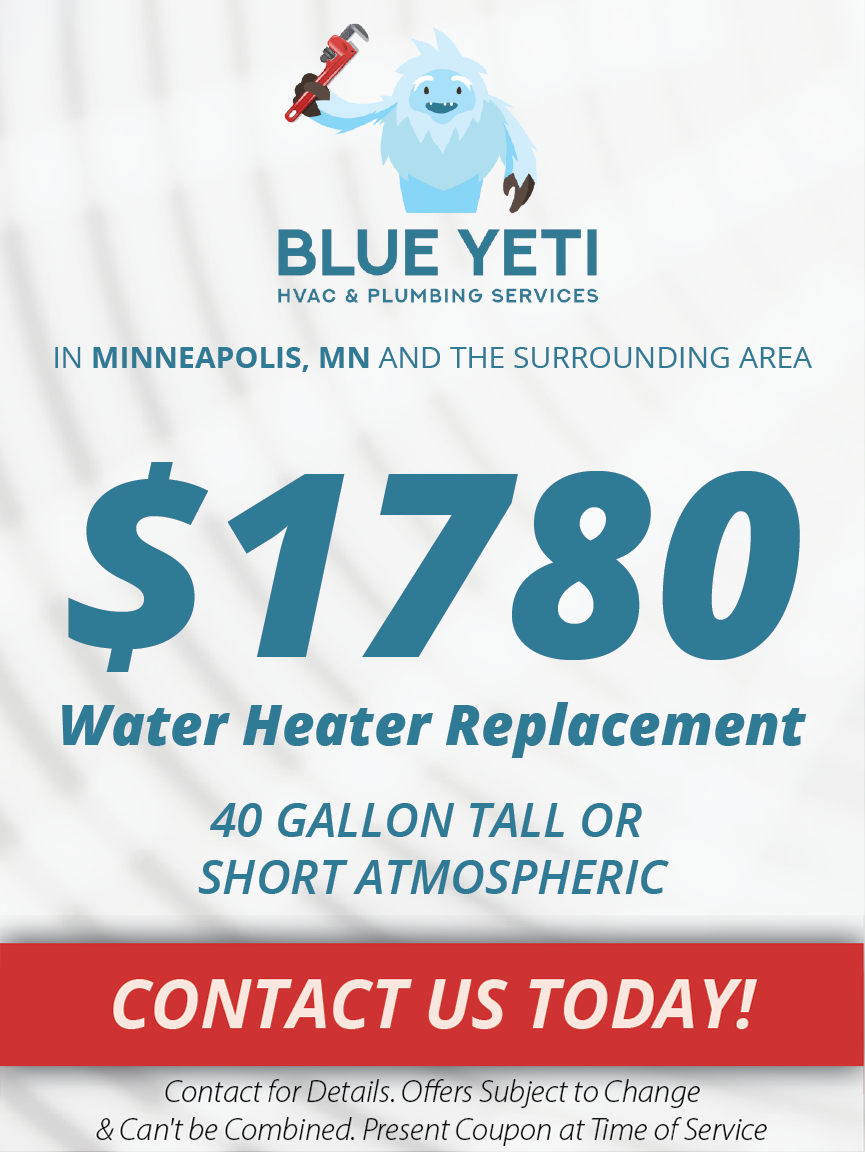 Minneapolis Blue Yeti Plumbing Heating Water Heater Replacement