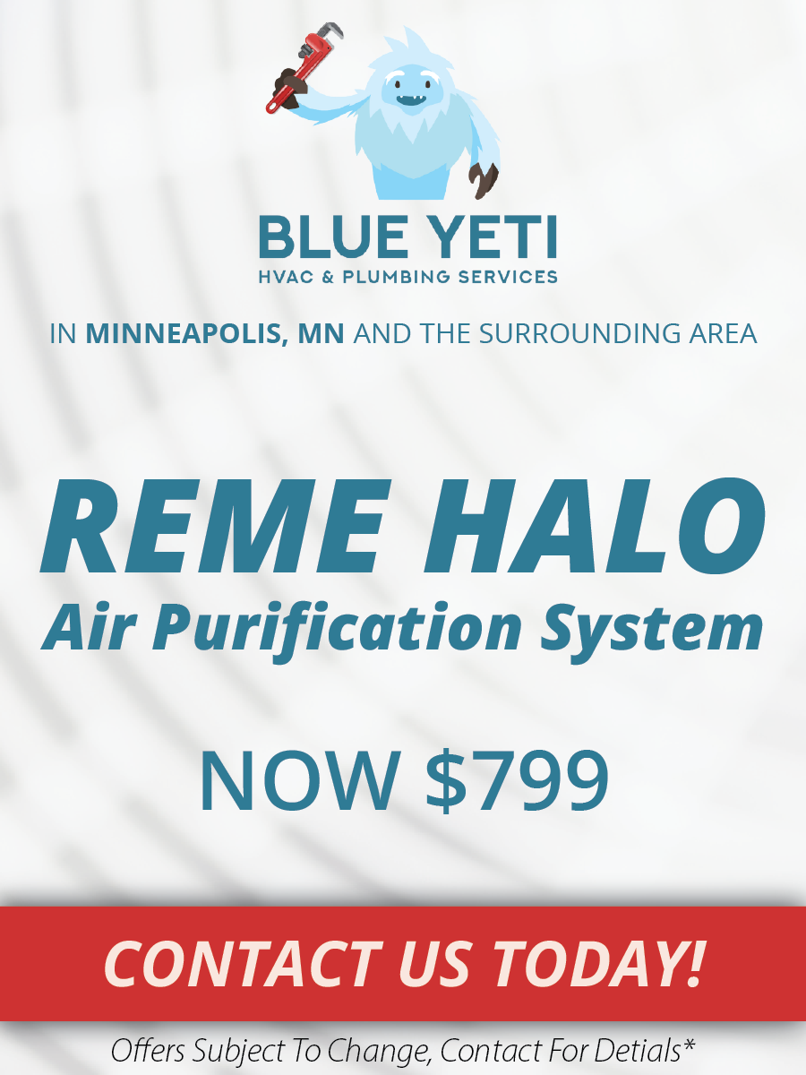 Minneapolis Blue Yeti Plumbing Reme Halo Air Purification System