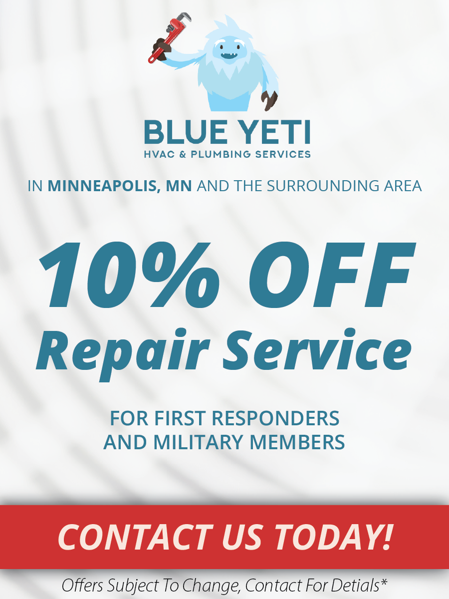 Minneapolis Blue Yeti Plumbing and Heating Repair Service Discount